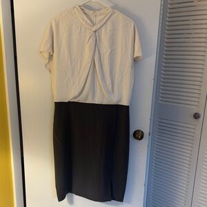 MM Lafleur Charcoal and Cream Dress